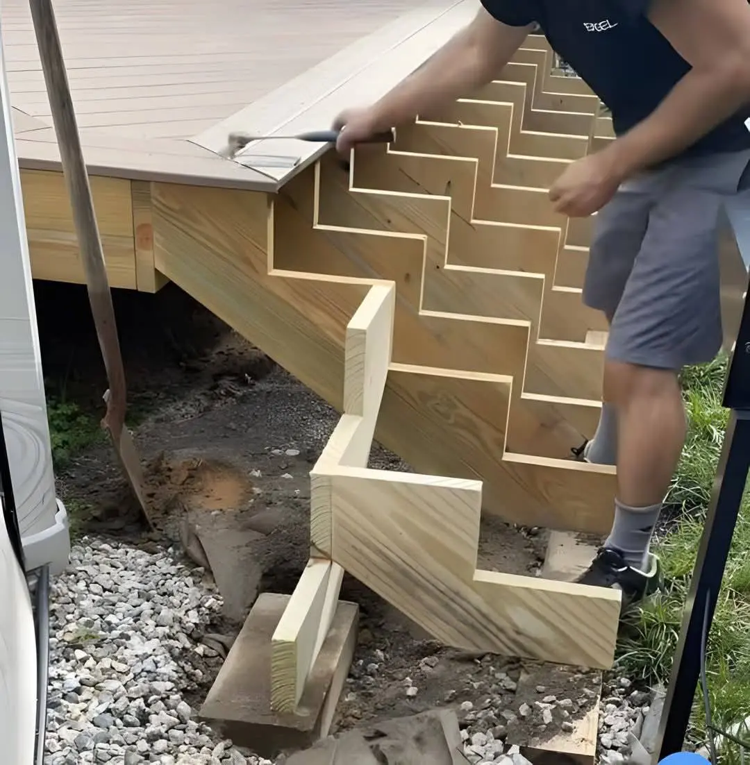 Deck stair construction