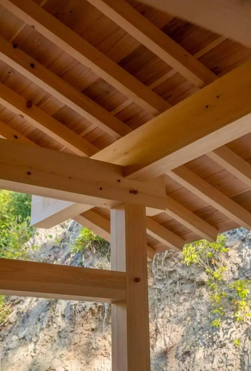 Timber frame patio cover structure