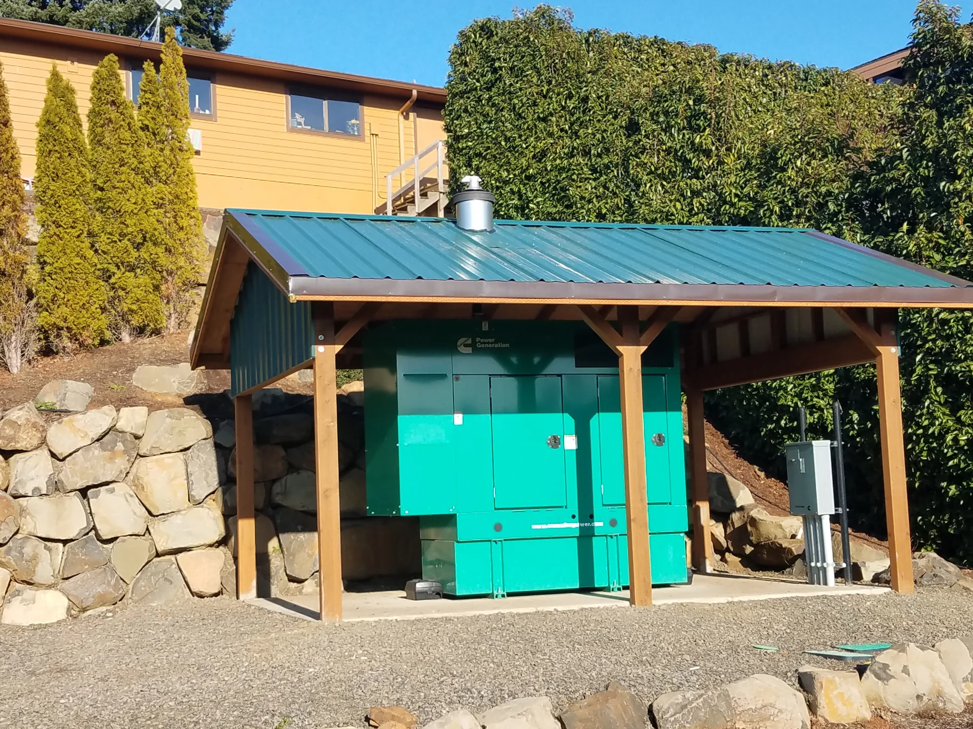 Generator shelter build